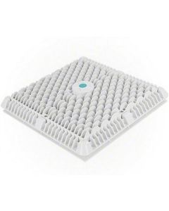 AquaStar 12"x12" Wave Anti-Ent. Suction Cover w/Vented Riser & Mud Frame White