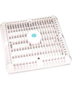 AquaStar 9"x9" Wave Anti-Ent. Suction Cover w/Vented Riser & Mud Frame White
