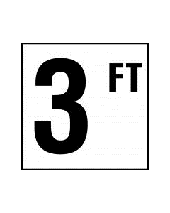 Depth Marker 6"x6" Ceramic 3 FT SMO