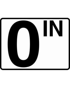 Depth Marker 4-1/4"x 5-1/2" Plastic 0IN StickOn