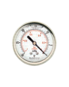 Gauge Vacuum 2.5" Liquid Filled Back Mount SS 30/0 HG