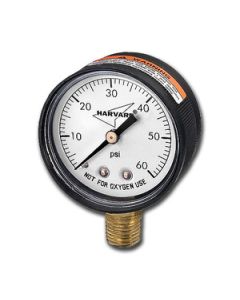 Gauge Pressure 2" Poly 0.25"L 0-60 psi NPT Btm Mount