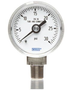 Gauge Vacuum 2" 30-0 psi 0.25" Brass LW/Mount