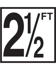 Depth Marker 6"x6" Ceramic 2-1/2 FT Skid Res.