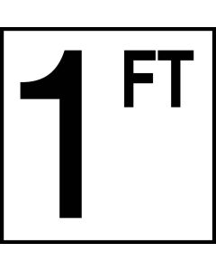 Depth Marker 8"x 8" Ceramic 1 FT Skid Res.