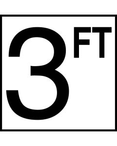 Depth Marker 8"x 8" Ceramic 3 FT Skid Res.