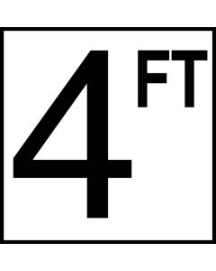 Depth Marker 8"x 8" Ceramic 4 FT Skid Res.