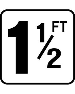 Depth Marker 6"x6" Vinyl StickOn 1-1/2 FT Skid Res.