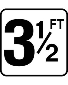 Depth Marker 6"x6" Vinyl StickOn 3-1/2 FT Skid Res.