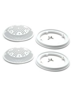Hayward 8" Concrete Round Suction Frame & Grate 2/pk White
