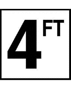 Depth Marker 6"x6" Ceramic 4 FT SMO