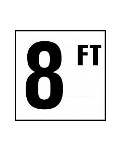 Depth Marker 6"x6" Ceramic 8 FT SMO
