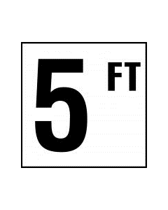 Depth Marker 6"x6" Ceramic 5 FT Skid Res.