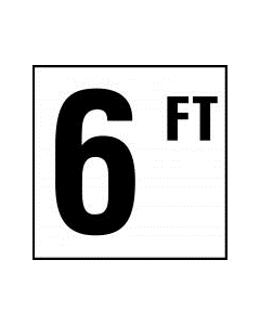 Depth Marker 6"x6" Ceramic 6 FT Skid Res.