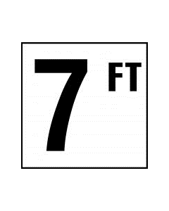 Depth Marker 6"x6" Ceramic 7 FT Skid Res.