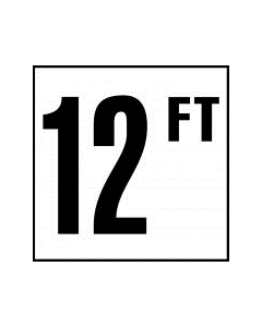 Depth Marker 6"x6" Ceramic 12 FT Skid Res.