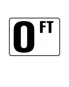 Depth Marker 4-1/4"x 5-1/2" Plastic 0 FT StickOn