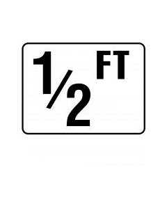 Depth Marker 4-1/4"x 5-1/2" Plastic 1/2 FT StickOn