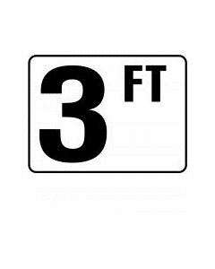 Depth Marker 4-1/4"x 5-1/2" Plastic 3 FT StickOn