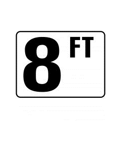 Depth Marker 4-1/4"x 5-1/2" Plastic 8 FT StickOn