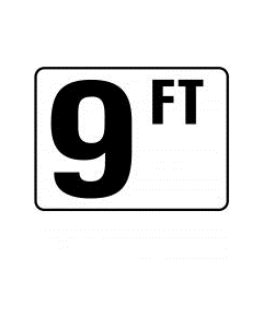 Depth Marker 4-1/4"x 5-1/2" Plastic 9 FT StickOn