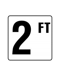 Depth Marker 6"x6" Vinyl StickOn 2 FT Skid Res.