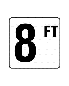 Depth Marker 6"x6" Vinyl StickOn 8 FT Skid Res.