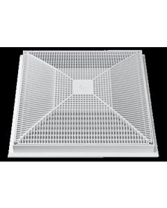 Lawson Frame & Grate Domed 9"x9" - 261 gpm at 1.5 FPS White 2/pk