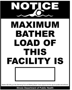 Sign Pool Bather Load IL State Code