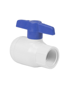 PVC Utility Ball Valve Threaded 1/2" w/EPDM White
