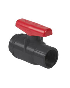 PVC Sch 80 Compact 2000 Ball Valve 1/2" Threaded FKM