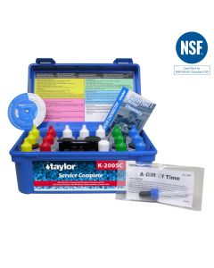 Taylor Test Kit Service Complete Chl Bromine pH Alk Cal & CYA 9056 Test Vile 2 oz Btl