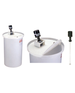 Batch Tank 120 Gallon w/Mix Station 30" x 46-3/4" Complete w/Hinged Lid 1/4" hp Mounted Mixer w/30 min. Timer Includes Stillwell for Chemical Feed Line