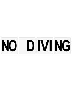 Depth Marker 6"x6" 4 Tiles "No Diving" (State C61, C62, V62, P41, G61)