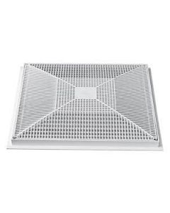 Lawson Molded Flat Grate Only 18"x18" with Hardware White sold ea.