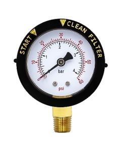 Pentair Gauge Pressure w/Indicator 2" Dia 0-60 psi Top Mount