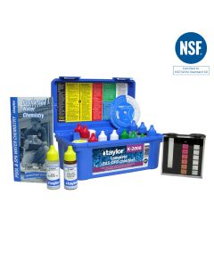 Taylor Test Kit Complete for Chlorine pH Alk Hardness CYA (FAS/DPD/High Range) .75 oz Btl