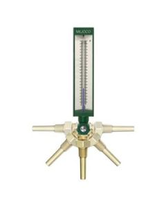 Thermometer 9" Adj. Angle 0-160 F 4" BTM Stem 3/4" NPT Separable Brass Socket